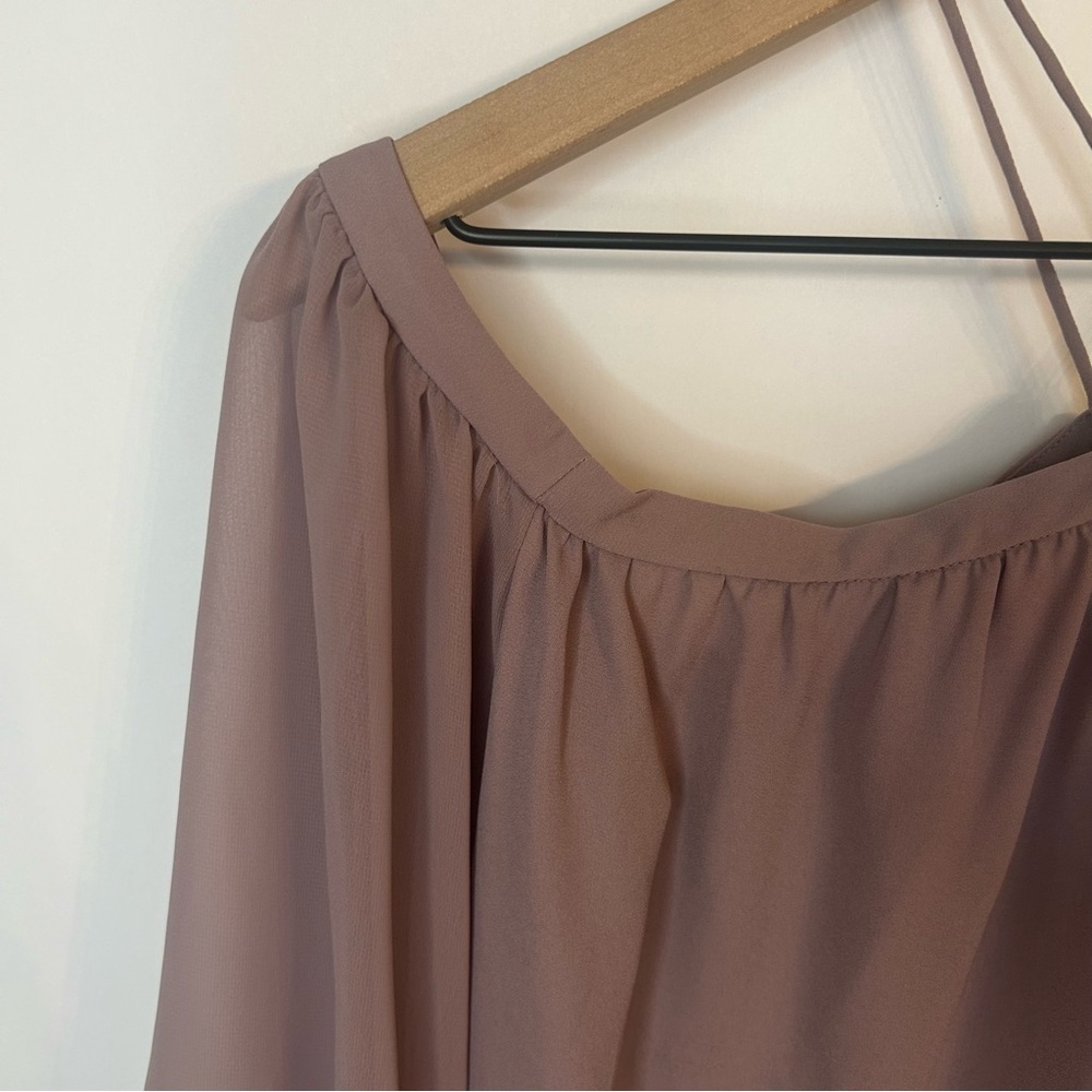 *NWT* 1.STATE Women’s Desert Mocha Cold-Shoulder Blouse, Size Small - Picture 5 of 12